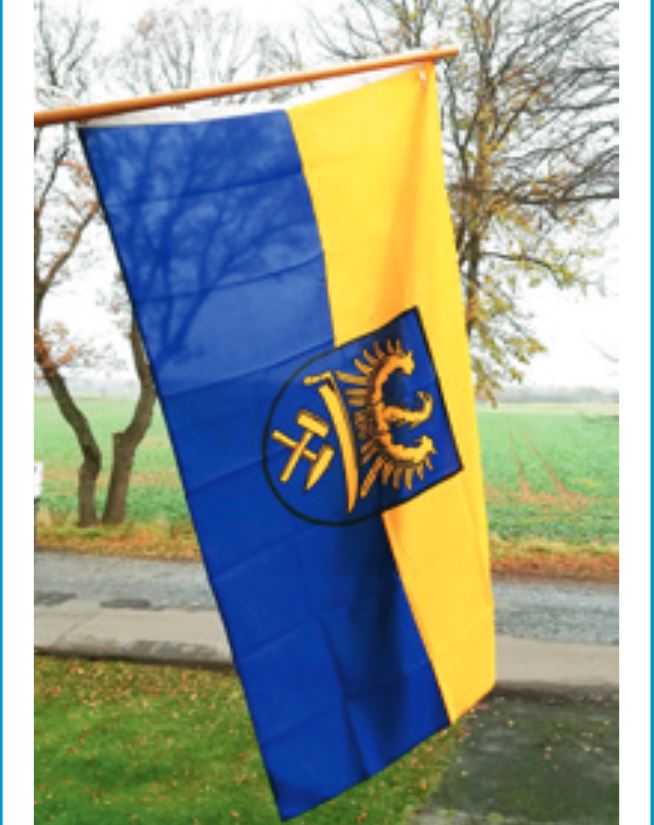 Fahne Oberschlesien Flagge oberschlesische Hissflagge 90x150cm 