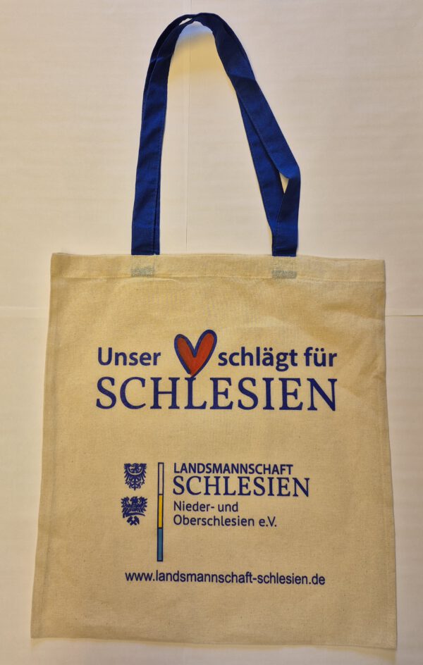 Stofftasche "Unser Herz schlägt für Schlesien"